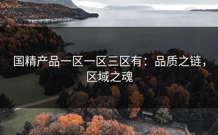 国精产品一区一区三区有：品质之链，区域之魂
