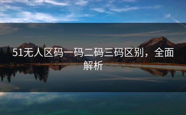 51无人区码一码二码三码区别，全面解析